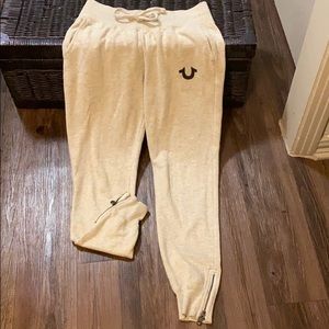 Gray side ankle zip joggers
